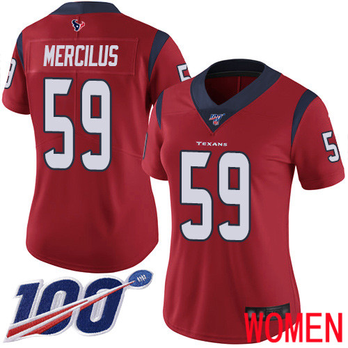 Houston Texans Limited Red Women Whitney Mercilus Alternate Jersey NFL Football #59 100th Season Vapor Untouchable